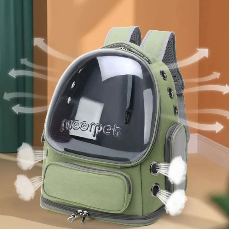 Velvet Pet Carrier Backpack — Breathable Waterproof Nylon Cat Bag | 3 Colors | 42x27x34cm