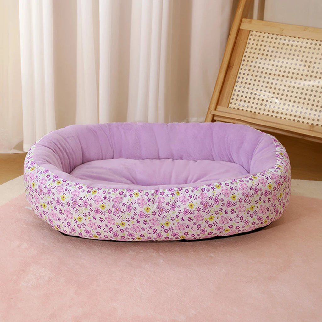 Velvet Rectangular Pet Bed — Soft Washable All-Season Bed for Dogs & Cats | 3 Sizes
