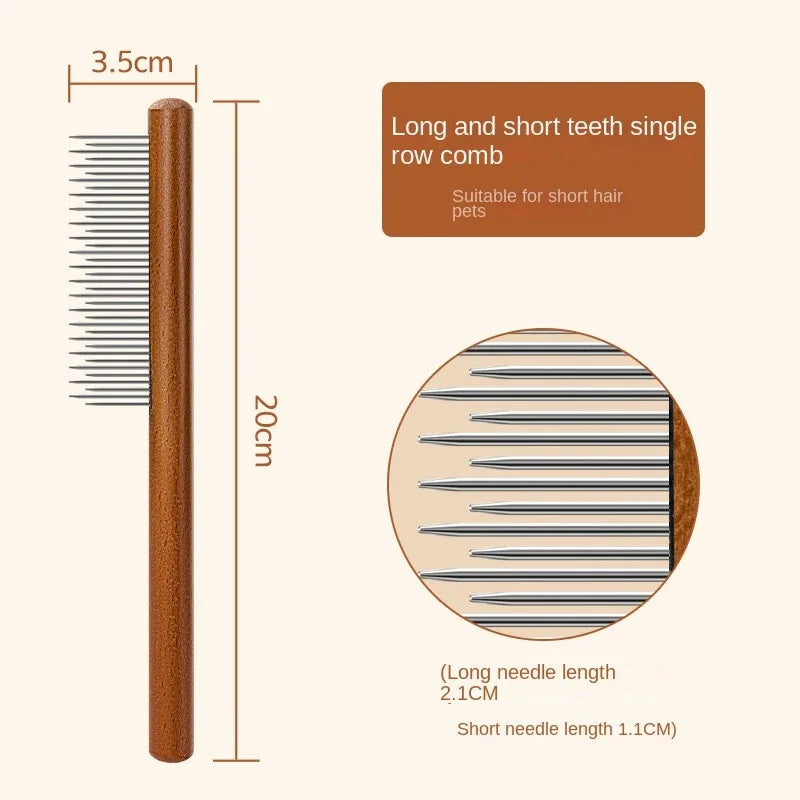 Wooden Pet Grooming Comb for Cats