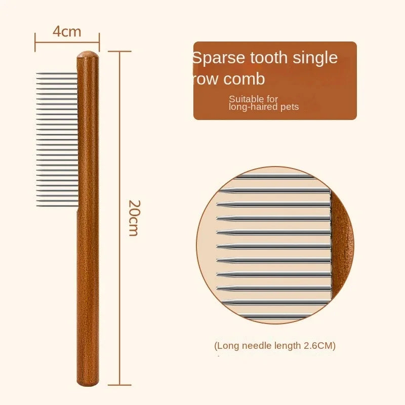 Wooden Pet Grooming Comb for Cats