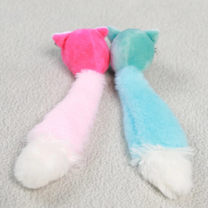 Velvet Mice Cat Toy Interactive Plush Mouse with Sisal Tail for Indoor Cats | 4 Colors