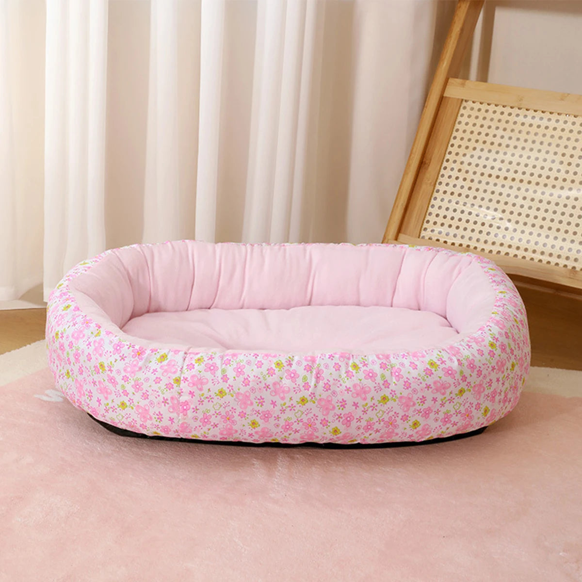 Velvet Rectangular Pet Bed — Soft Washable All-Season Bed for Dogs & Cats | 3 Sizes