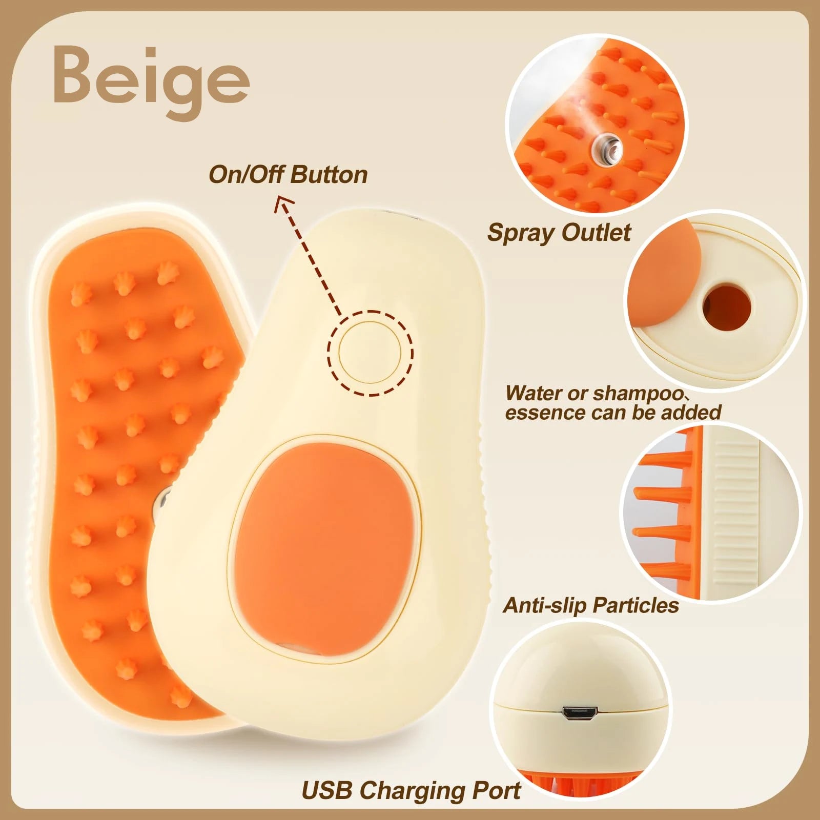 Steam Grooming Brush for Cats and Dogs