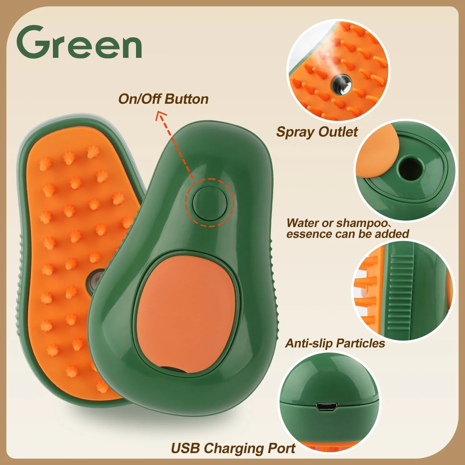 Steam Grooming Brush for Cats and Dogs