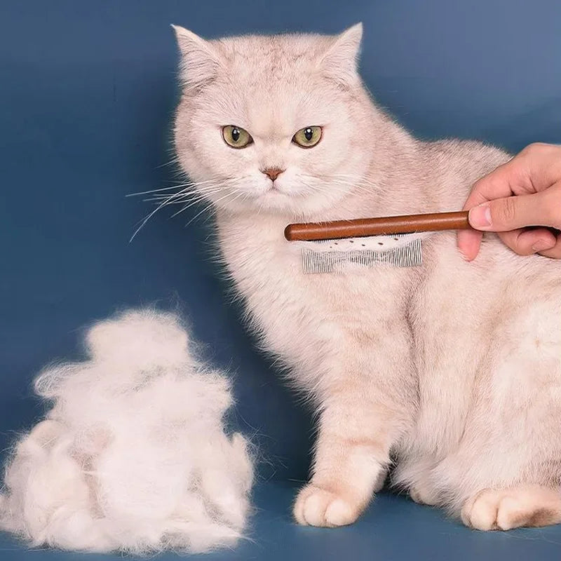 Wooden Pet Grooming Comb for Cats