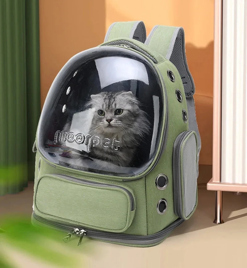Velvet Pet Carrier Backpack — Breathable Waterproof Nylon Cat Bag | 3 Colors | 42x27x34cm