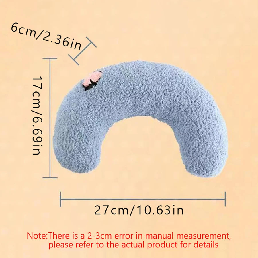 Velvet Pet Neck Pillow — Soft Plush Support Pillow & Toy for Cats & Small Dogs