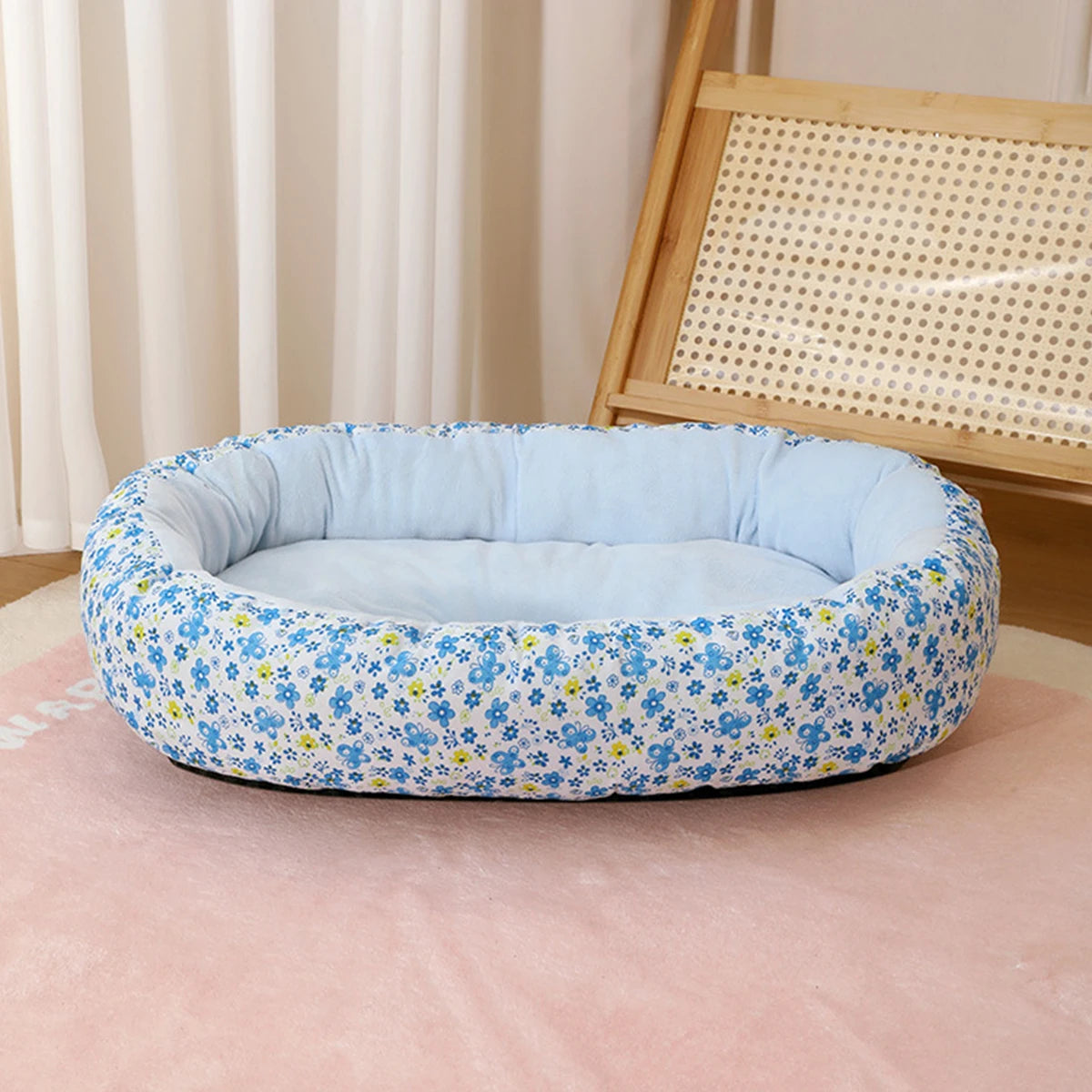 Velvet Rectangular Pet Bed — Soft Washable All-Season Bed for Dogs & Cats | 3 Sizes