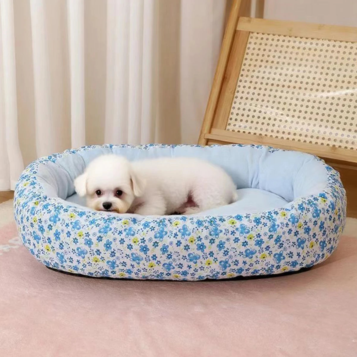 Velvet Rectangular Pet Bed — Soft Washable All-Season Bed for Dogs & Cats | 3 Sizes