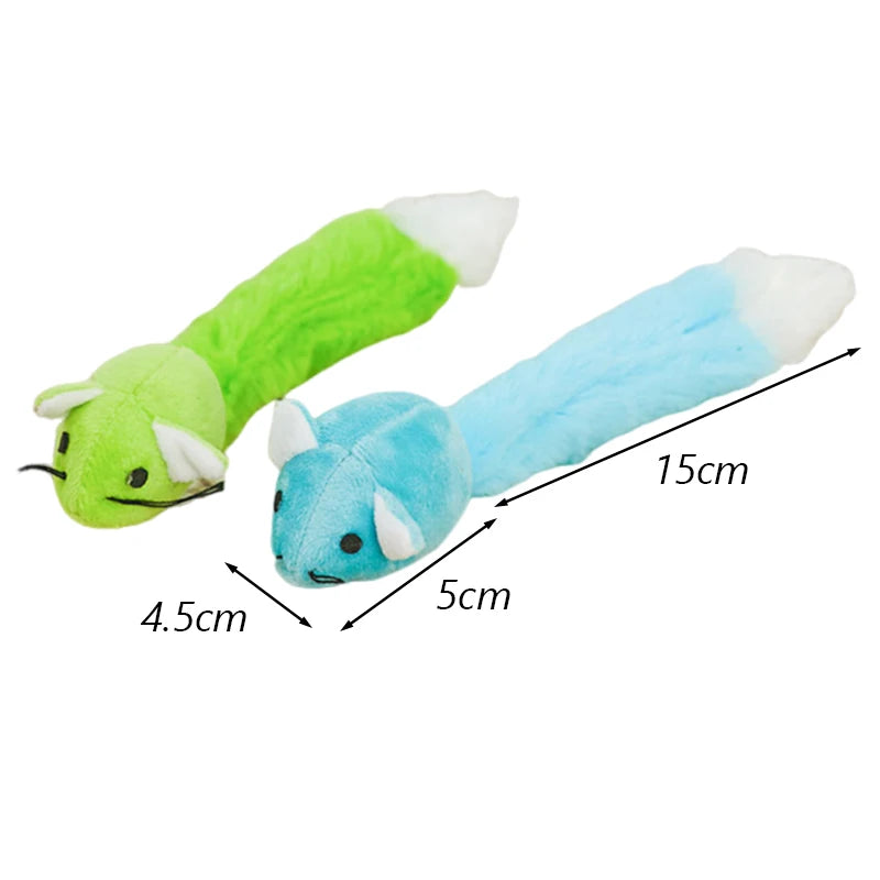 Velvet Mice Cat Toy Interactive Plush Mouse with Sisal Tail for Indoor Cats | 4 Colors