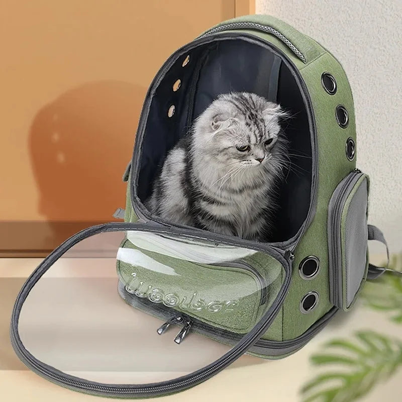 Velvet Pet Carrier Backpack — Breathable Waterproof Nylon Cat Bag | 3 Colors | 42x27x34cm