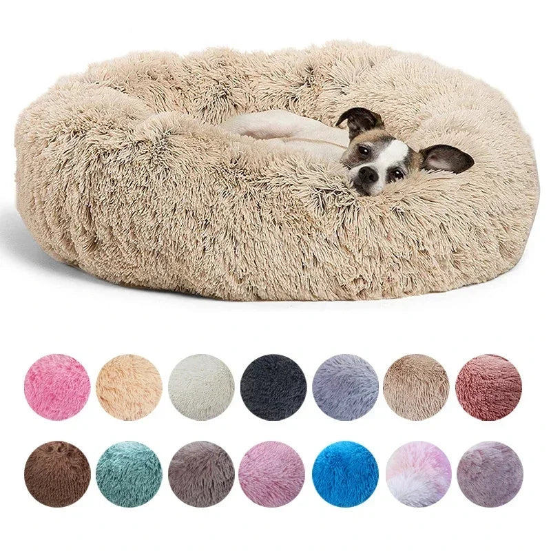 Velvet Cozy Cloud Pet Bed Warm Plush Bed for Dogs and Cats