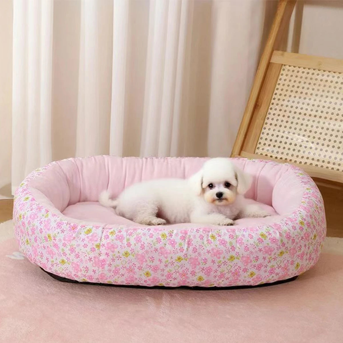 Velvet Rectangular Pet Bed — Soft Washable All-Season Bed for Dogs & Cats | 3 Sizes