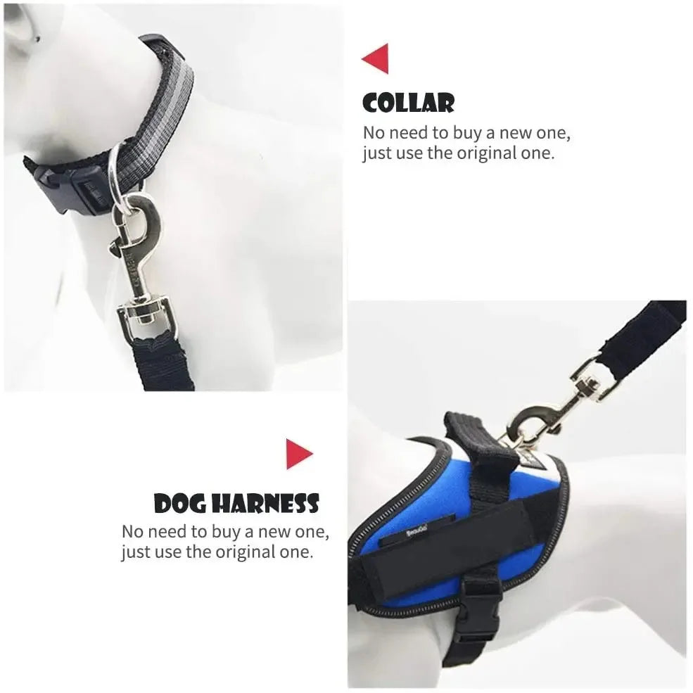 Velvet Adjustable Pet Seat Belt — Nylon Safety Car Belt for Dogs & Cats | Universal Fit | All Sizes