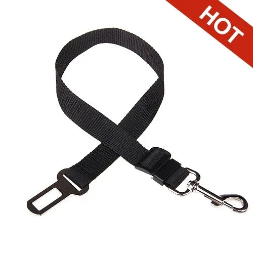 Velvet Adjustable Pet Seat Belt — Nylon Safety Car Belt for Dogs & Cats | Universal Fit | All Sizes