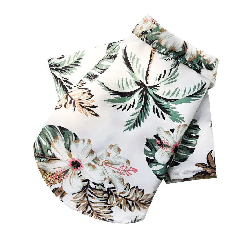 Velvet Hawaiian Pet Shirt — Tropical Pineapple Print Summer Shirt for Dogs & Cats | 6 Sizes & 4 Patterns