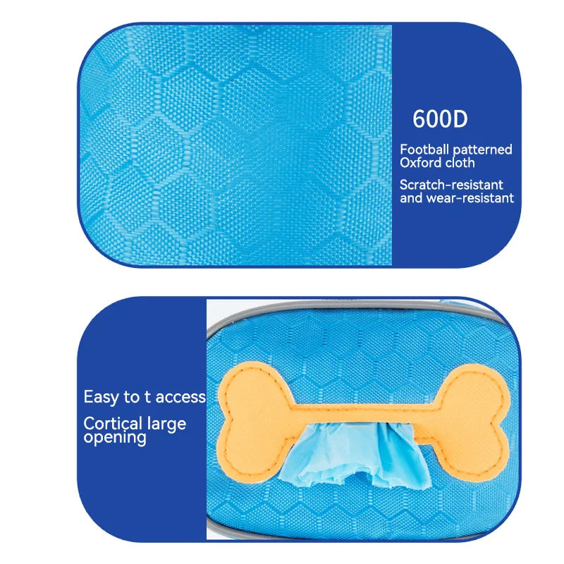 Dog Poop BagHangable Dispenser Zipper Dogs Walking Accessory Waste Bag Holder Portable Cute Garbage Bags Organizer Pet Supplies