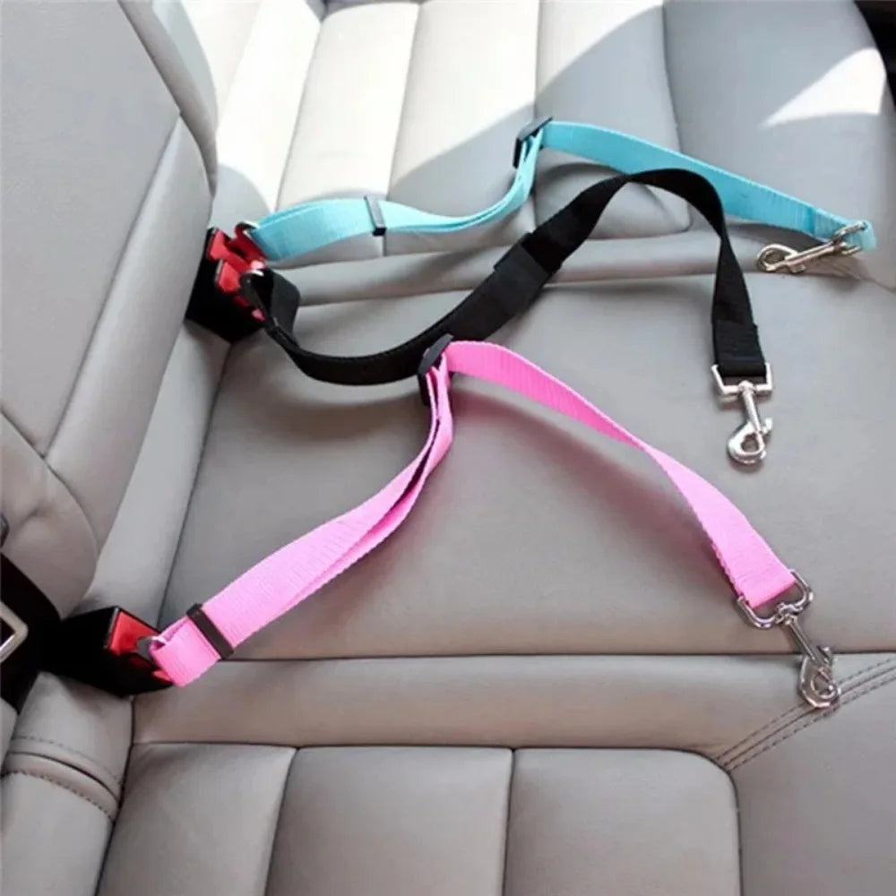 Velvet Pet Car Seat Belt — Adjustable Safety Belt for Dogs & Cats | 9 Colors & Universal Fit