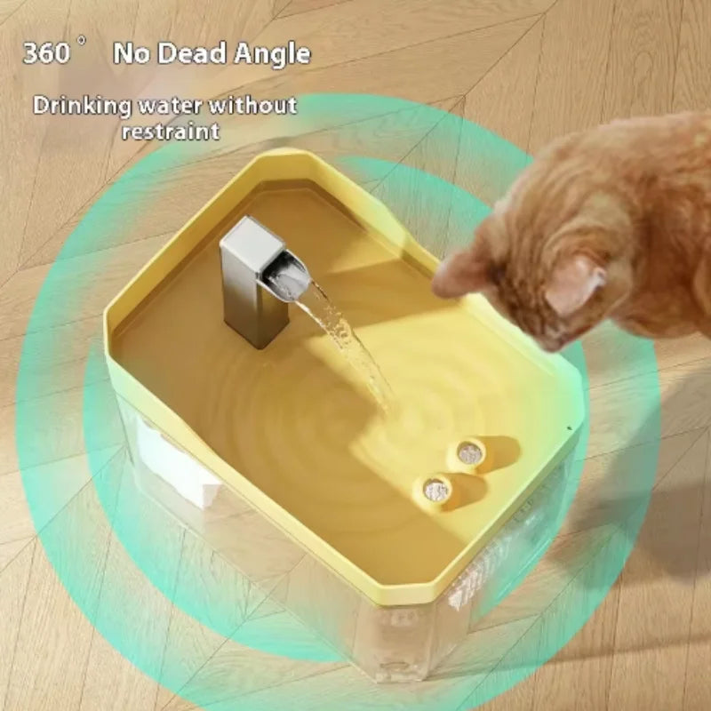 Velvet Automatic Cat Water Fountain Self Circulating 1500ml