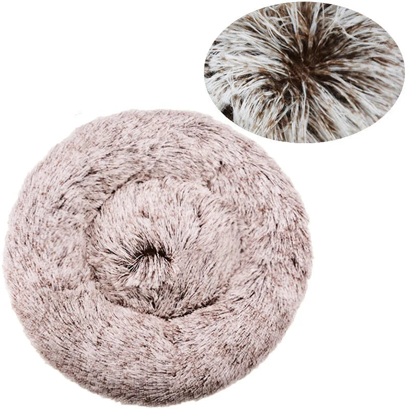 Velvet Cozy Cloud Pet Bed Warm Plush Bed for Dogs and Cats