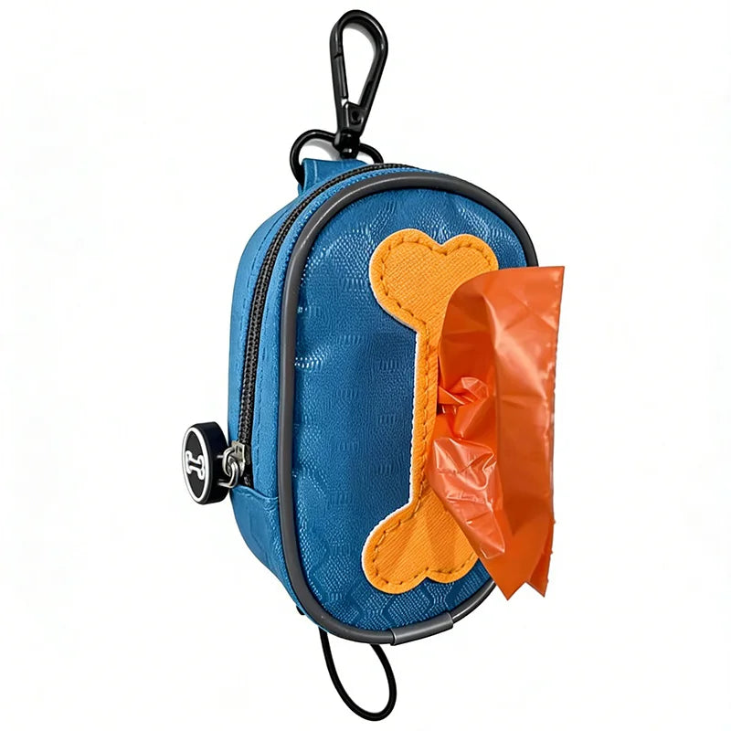 Dog Poop BagHangable Dispenser Zipper Dogs Walking Accessory Waste Bag Holder Portable Cute Garbage Bags Organizer Pet Supplies