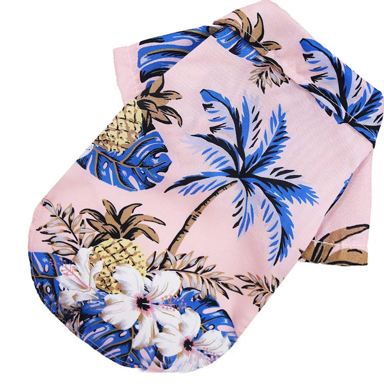 Velvet Hawaiian Pet Shirt — Tropical Pineapple Print Summer Shirt for Dogs & Cats | 6 Sizes & 4 Patterns