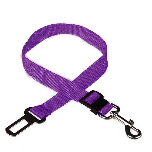 Velvet Pet Car Seat Belt — Adjustable Safety Belt for Dogs & Cats | 9 Colors & Universal Fit