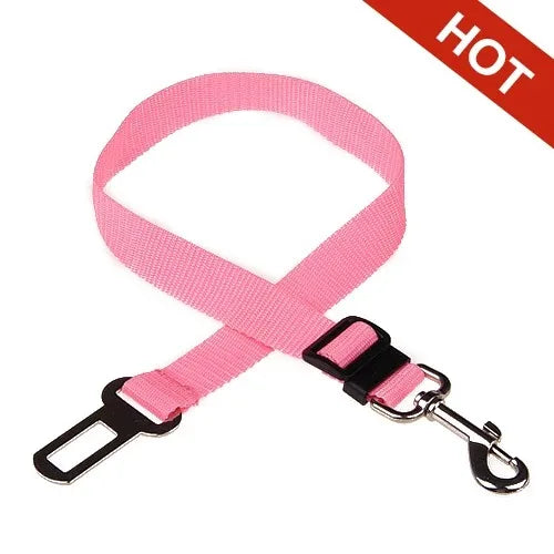 Velvet Adjustable Pet Seat Belt — Nylon Safety Car Belt for Dogs & Cats | Universal Fit | All Sizes