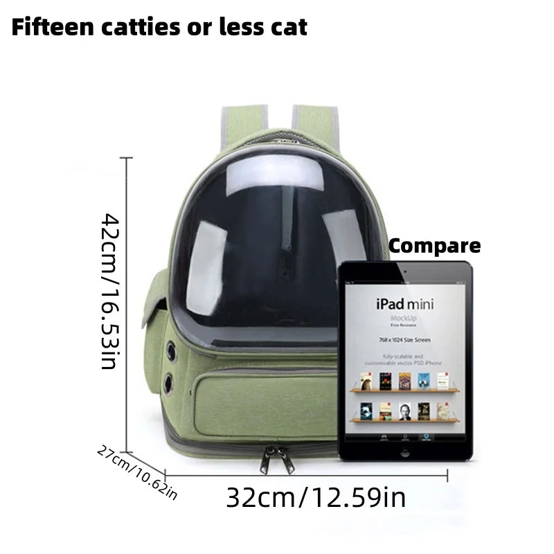 Velvet Pet Carrier Backpack — Breathable Waterproof Nylon Cat Bag | 3 Colors | 42x27x34cm