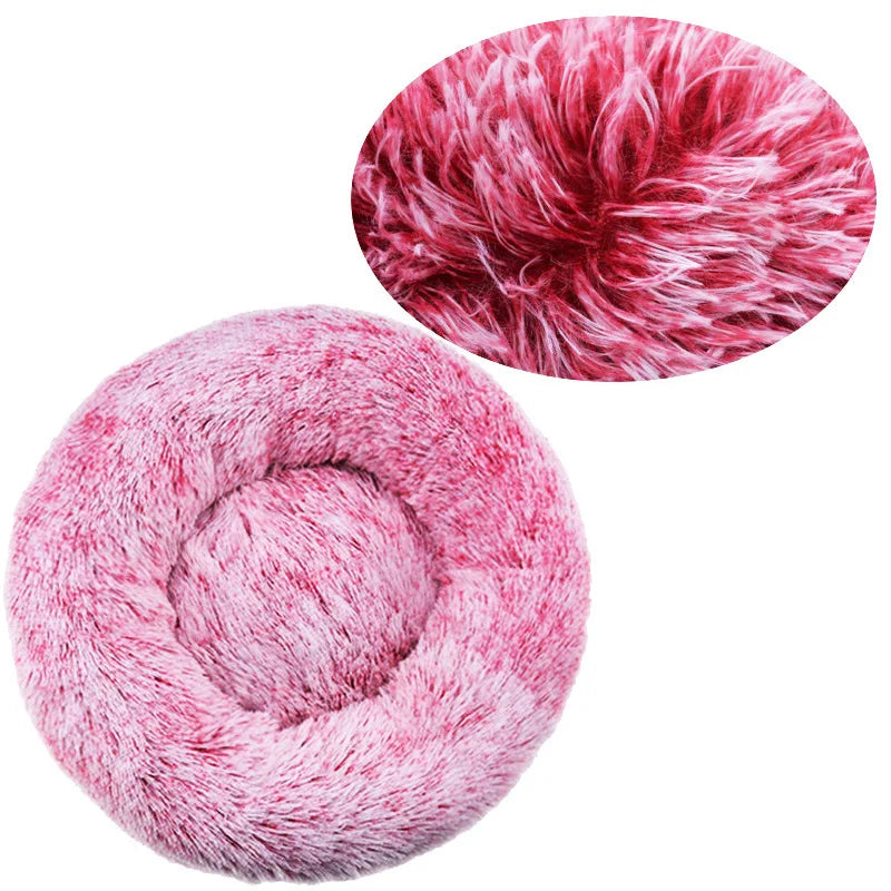 Velvet Cozy Cloud Pet Bed Warm Plush Bed for Dogs and Cats